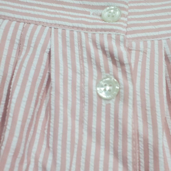 VINTAGE BRIGGS PETITE Candystripe Skirt Pink/White Waist Size 28" w/ Pockets! - Picture 2 of 6